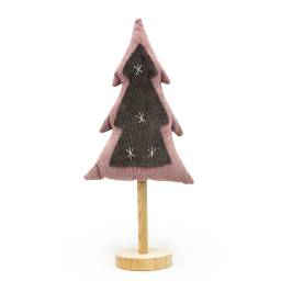 ADORNO ARBOL NAVIDAD ALGODN 18X9X38 CM ROSAGRIS