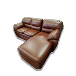 SOFA 100% CUERO GOLD CHAISE IZQUIERDO WHISKY BE  2C