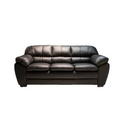 SOFA DE CUERO GOLD 3 LUGARES C1 NEGRO