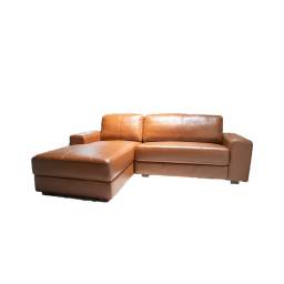 SOFA 100% CUERO COMO CON CHAISE DERECHO WHISKY BE 145 + BD 0