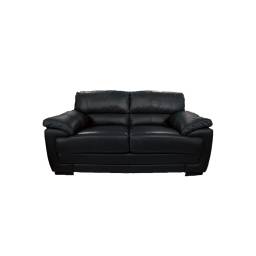 SOFA DE CUERO OXFORD 2 LUGARES C1 NEGRO