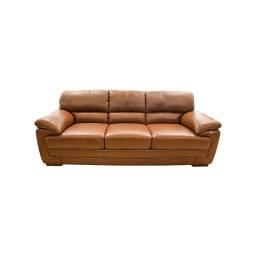 SOFA 100% CUERO COMO 3 CUERPOS C1 CAMEL