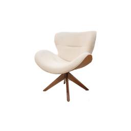 POLTRONA HERMES GIRATORIA PATAS DE MADERA / COLOR BEGE 2144