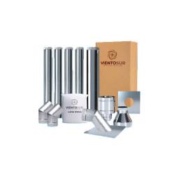 KIT DE INSTALACION INOX PARED 4 " PARA CALEFACTOR VSUR