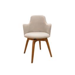 SILLA LAURA GIRATORIA EN TELA COLOR GRIS 2131