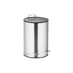 PAPELERA  13 LTS ACERO C/PEDAL Y TAPA PLASTICA