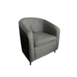 POLTRONA FIJA SOFIA LINO GRIS + CUERINA NEGRA 780368/848162