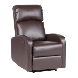 SILLON RECLINER 1 CUERPO SELVA SX-8199 - PU MARRON