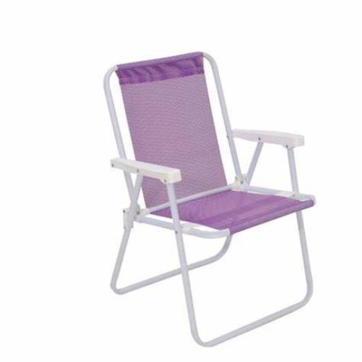 SILLA ALTA DE ACERO SANNET MOR AZUL/VIOLETA/VERDE/BLANCO