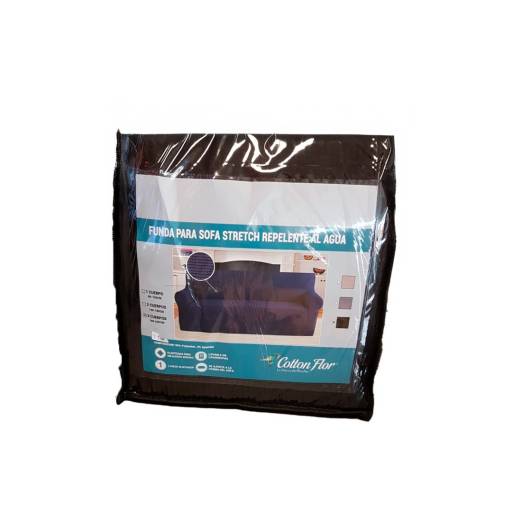 CUBRE SOFA ELASTIZADO 3 CUERPOS BEIGE/GRIS/NEGRO
