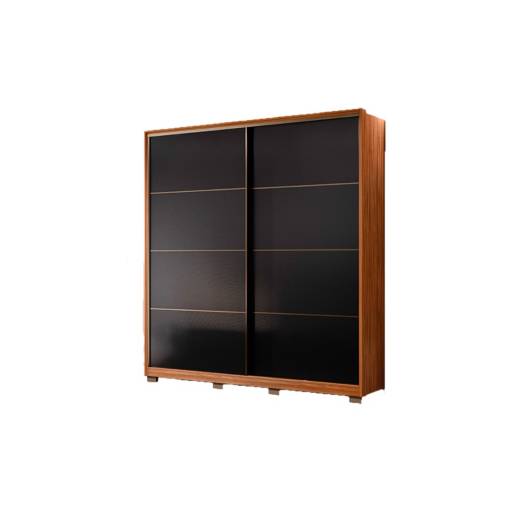 ROPERO 2P BELGA - NOGUERA TOUCH/ NEGRO PRIME TX D23000/193