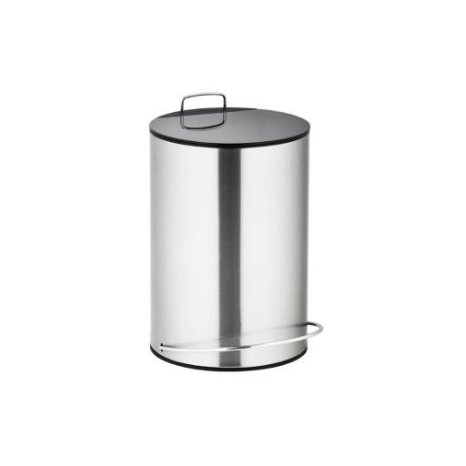 PAPELERA  13 LTS ACERO C/PEDAL Y TAPA PLASTICA