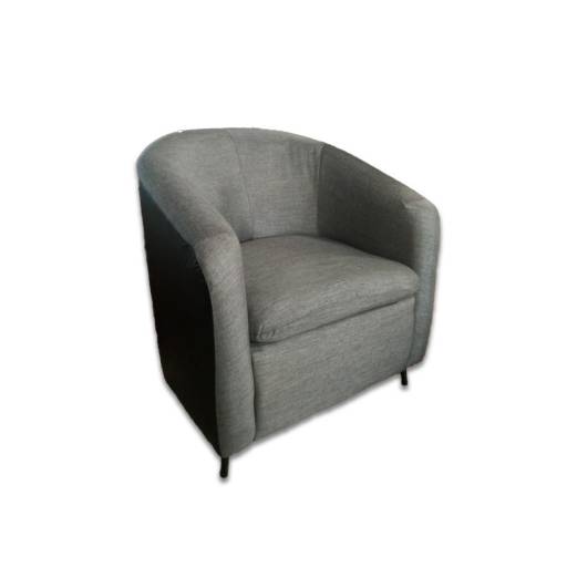 POLTRONA FIJA SOFIA LINO GRIS + CUERINA NEGRA 780368/848162