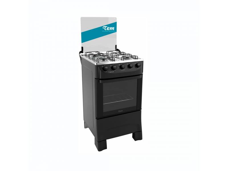 COCINA GAS TEM MASTERCOOK 4 H NEGRA