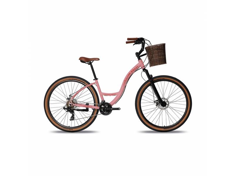BICICLETA COLLI MUNIQUE ALUMINIO R 29 C/CESTO ROSA BLUSH