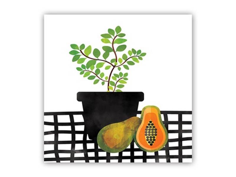 CUADRO DECORATIVO EN CANVAS NARANJA LIMON PALTA